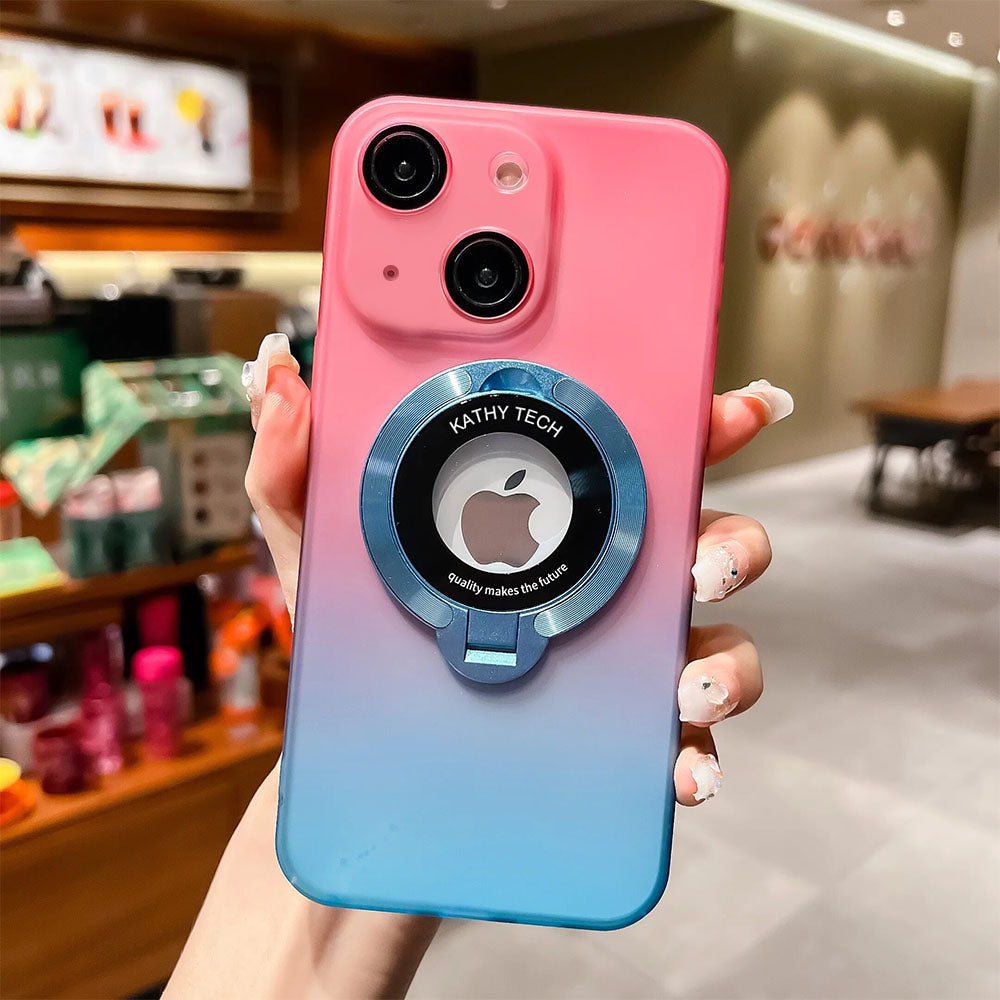 LuxuryKase LK078 Matte Skin Sensation Gradient Color Holder Phone Case Coverfor iPhone