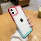 LuxuryKase Acrylic Shockproof Gradient Rainbow Color Bumper Case for Iphone