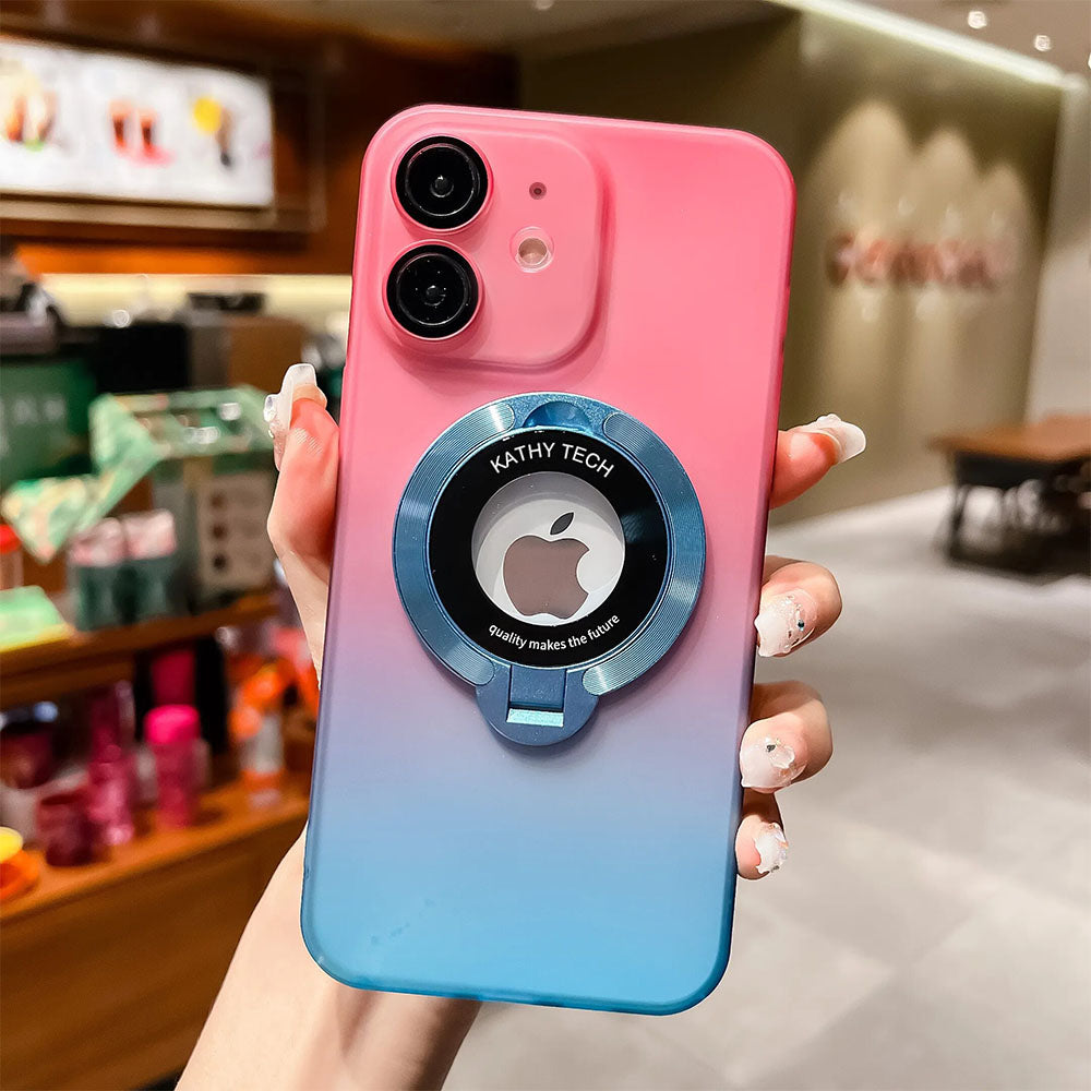 LuxuryKase LK078 Matte Skin Sensation Gradient Color Holder Phone Case Coverfor iPhone
