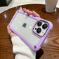 Luxurykase Clear Acrylic Metal Button Hard Case For Iphone