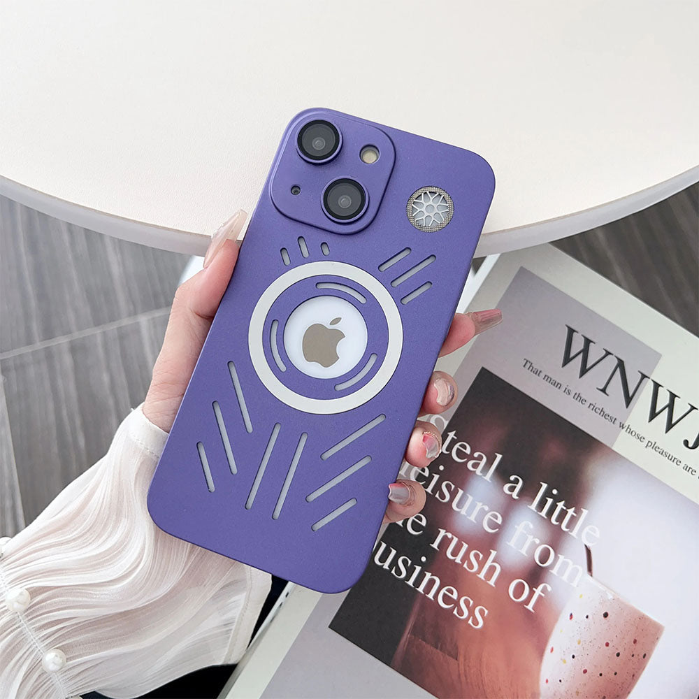LuxuryKase Magnetic Heat Dissipation Cooling Breathable Mag-safe Matte Hard Case for iPhone