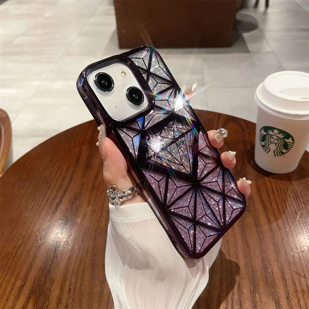 LuxuryKase LK069 Flash Diamond Plating Frame Case Cover for iPhone