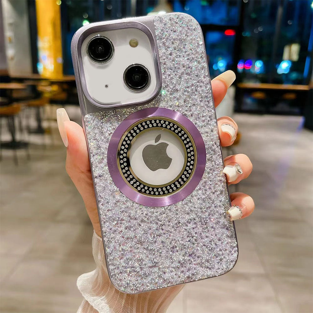 LuxuryKase LK083 Sparkling Powder Mag-Safe Wireless Charging Case for iPhone