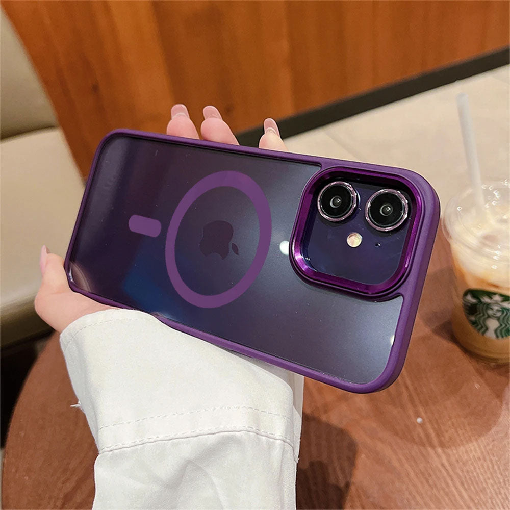 LuxuryKase LK096 Mag-Safe Magnetic Wireless Charging Lens Protector Case Cover for iPhone