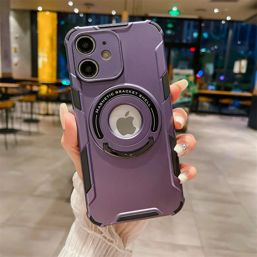 LuxuryKase LK105 Shockproof Magnetic Stand Wireless Charging Mag-Safe Case Cover for iPhone