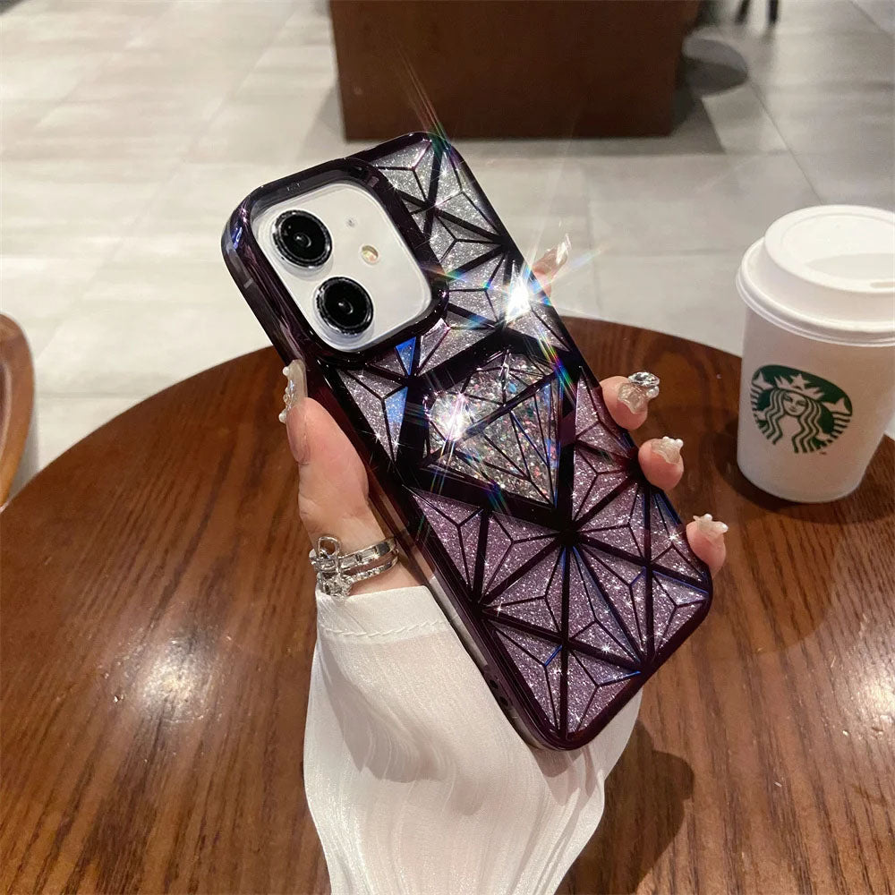 LuxuryKase LK069 Flash Diamond Plating Frame Case Cover for iPhone