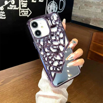 LuxuryKase LK117 Hollow Out Mirror Heat Dissipation Breathable Case For iPhone
