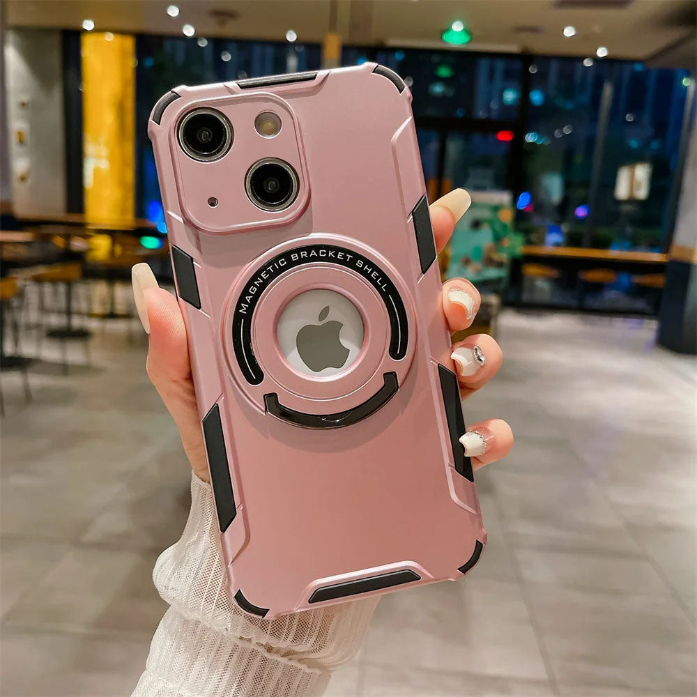 LuxuryKase LK105 Shockproof Magnetic Stand Wireless Charging Mag-Safe Case Cover for iPhone
