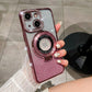 LuxuryKase LK111 Glitter Diamond Bracket Magnetic Holder Stand Mag-Safe Case For iPhone