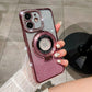 LuxuryKase LK111 Glitter Diamond Bracket Magnetic Holder Stand Mag-Safe Case For iPhone