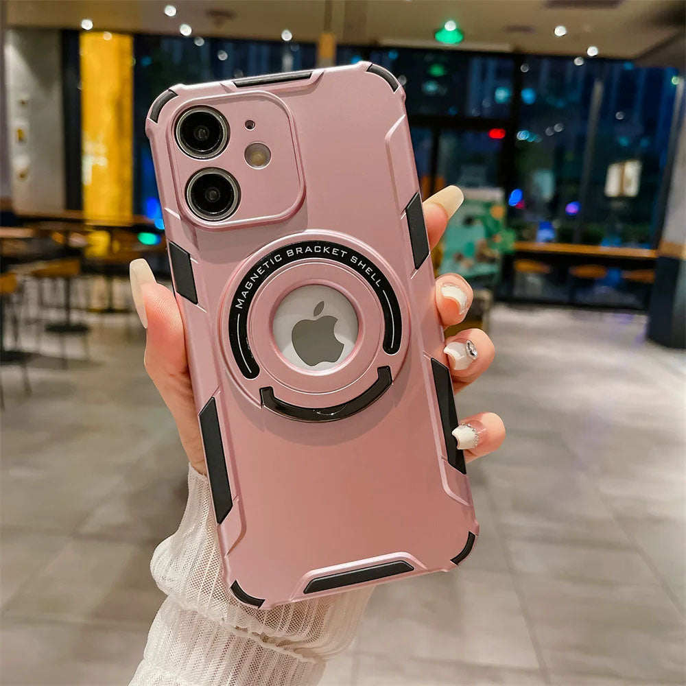 LuxuryKase LK105 Shockproof Magnetic Stand Wireless Charging Mag-Safe Case Cover for iPhone