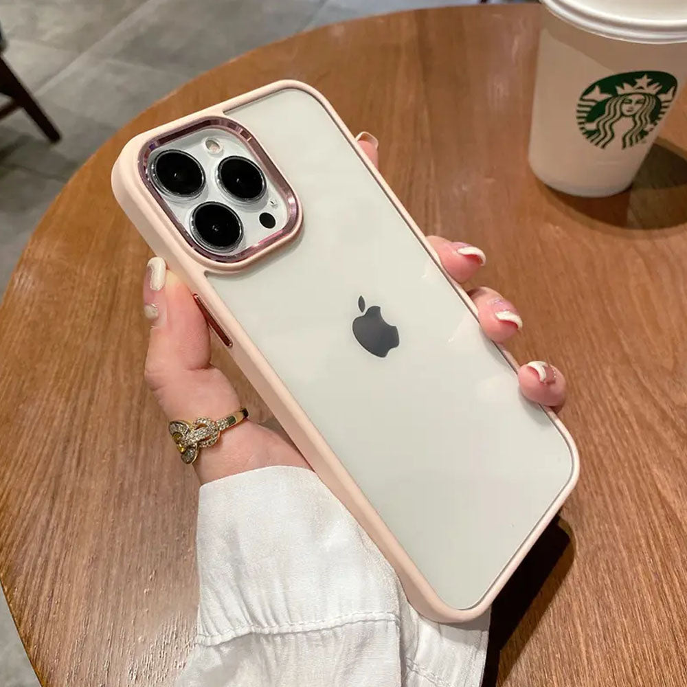 LuxuryKase Metal Camera Protection Transparent Shockproof Armor Case Cover For Iphone 11 12 Plus Mini Pro Max