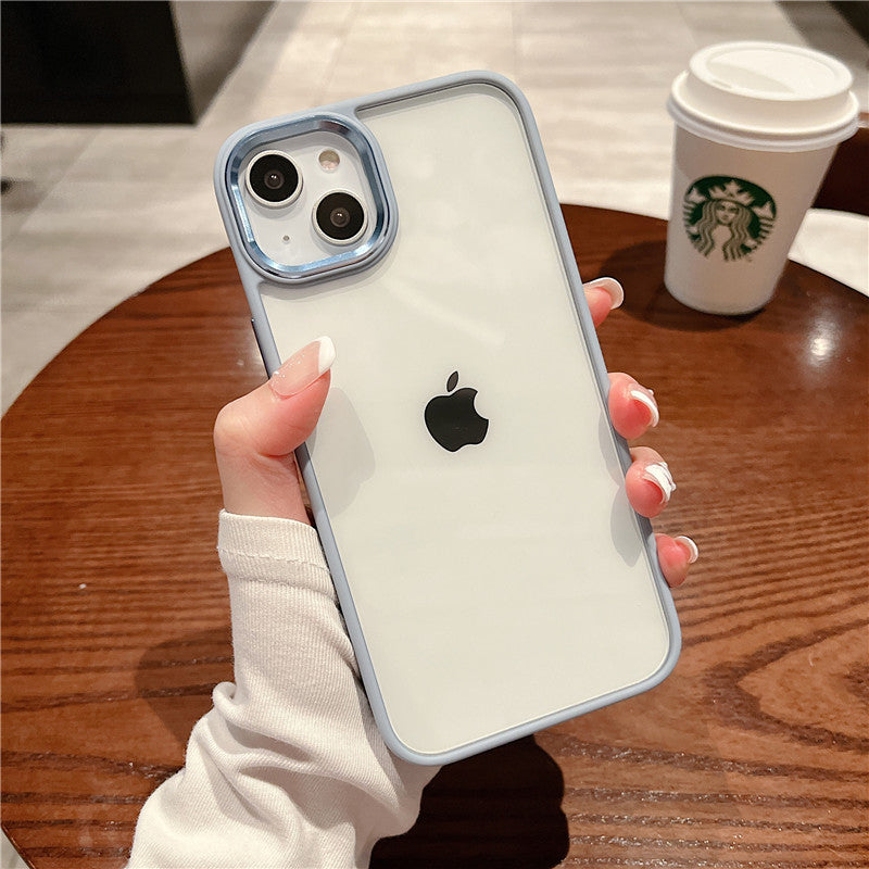 LuxuryKase Metal Camera Protection Transparent Shockproof Armor Case Cover For Iphone