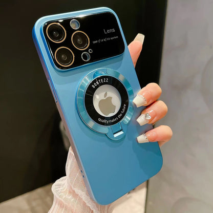 LuxuryKase LK090 Fully Protected Matte Case With In Built Phone Stand For iPhone