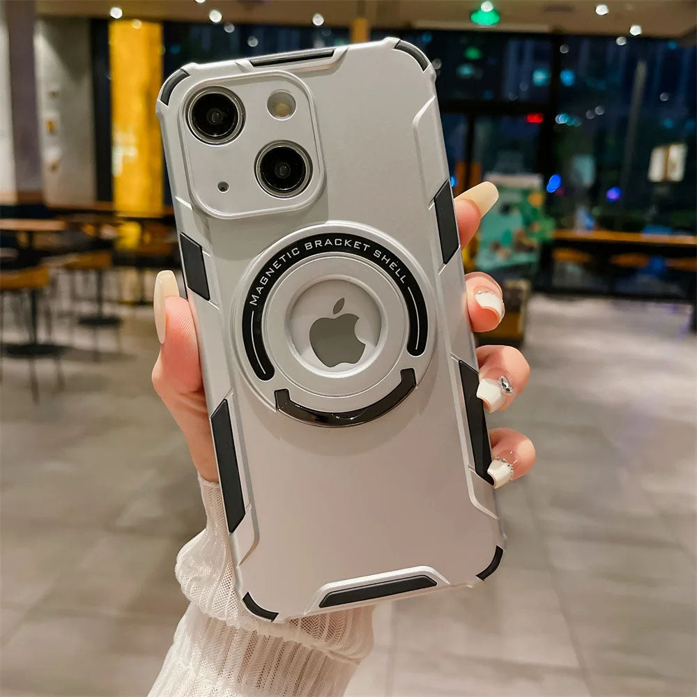 LuxuryKase LK105 Shockproof Magnetic Stand Wireless Charging Mag-Safe Case Cover for iPhone