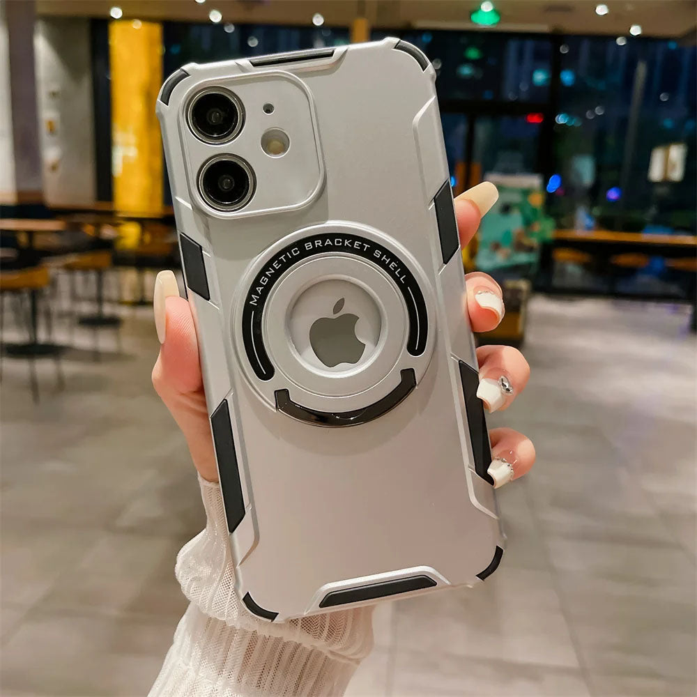 LuxuryKase LK105 Shockproof Magnetic Stand Wireless Charging Mag-Safe Case Cover for iPhone