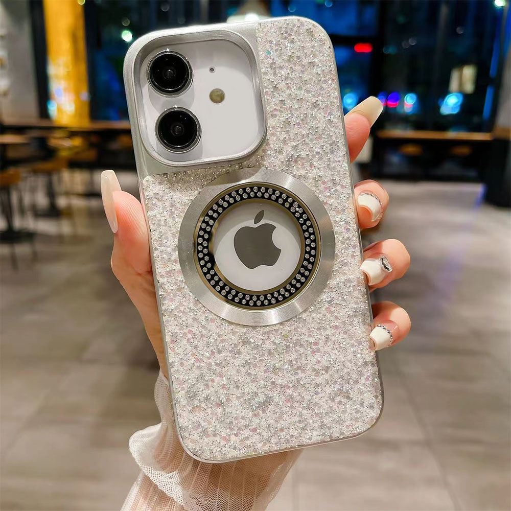 LuxuryKase LK083 Sparkling Powder Mag-Safe Wireless Charging Case for iPhone