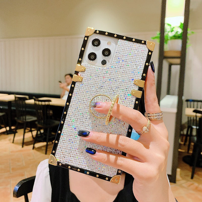 Us Lite Luxury Bling Glitter Case Square Cover for iPhone – LuxuryKase
