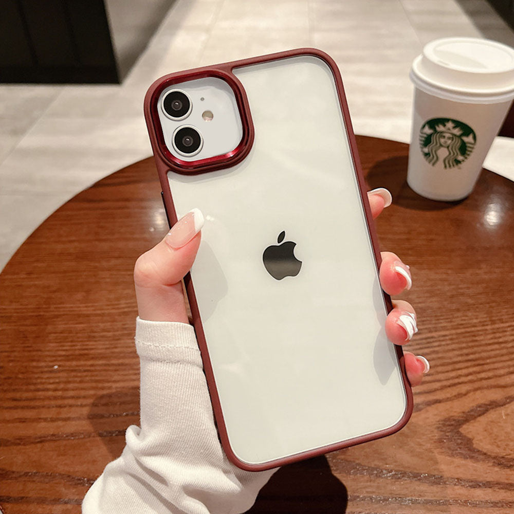 LuxuryKase Metal Camera Protection Transparent Shockproof Armor Case Cover For Iphone 11 12 Plus Mini Pro Max
