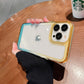 LuxuryKase Acrylic Shockproof Gradient Rainbow Color Bumper Case for Iphone